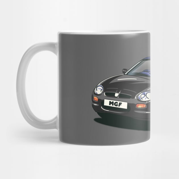 MG MGF Car in Charcoal Black by Webazoot